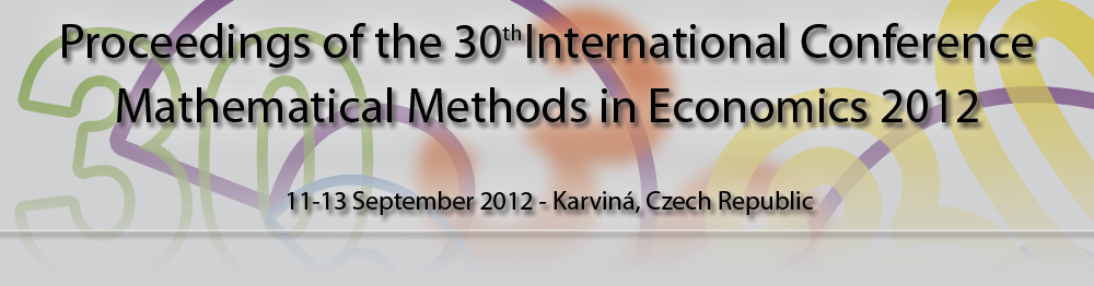 Mathematical Methods in Economics 2012